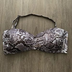 Swimsuits For All Animal Print Bandeau Swim Top
